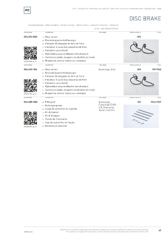 Spare parts cross-references