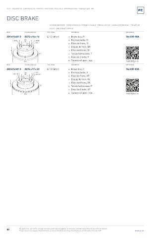 Spare parts cross-references