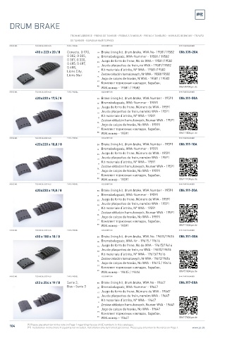 Spare parts cross-references