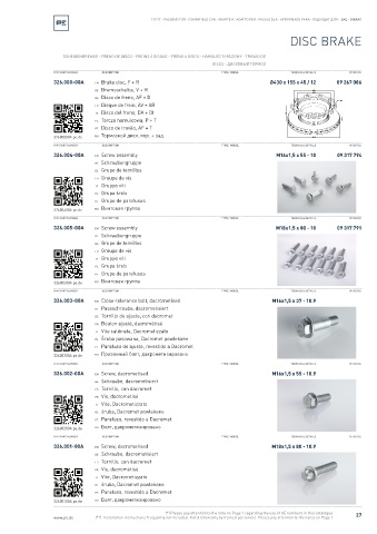 Spare parts cross-references