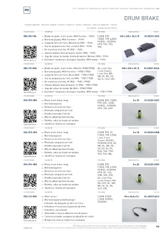 Spare parts cross-references