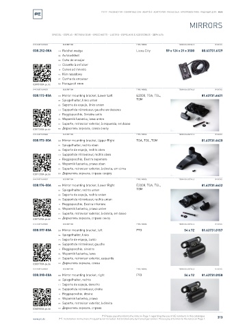 Spare parts cross-references