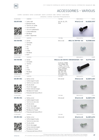 Spare parts cross-references