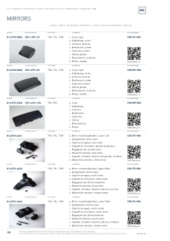 Spare parts cross-references