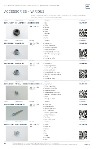 Spare parts cross-references