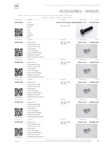 Spare parts cross-references