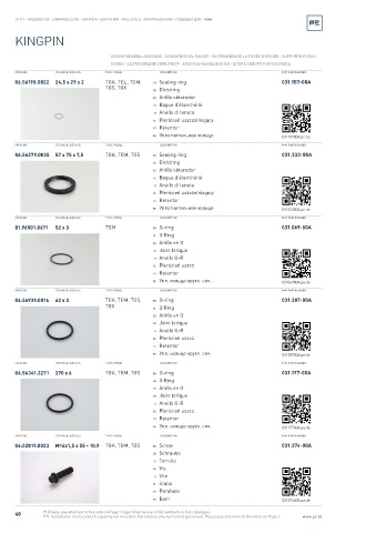 Spare parts cross-references