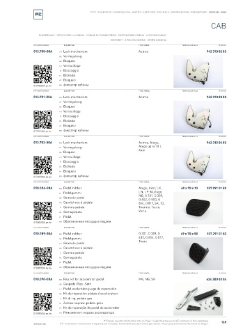 Spare parts cross-references