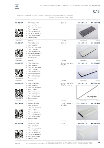 Spare parts cross-references