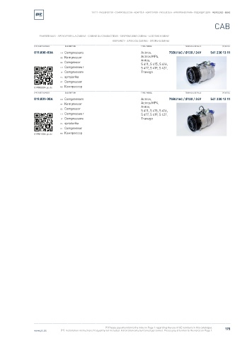 Spare parts cross-references