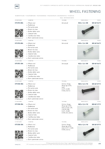 Spare parts cross-references