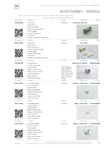 Spare parts cross-references