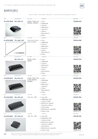 Spare parts cross-references