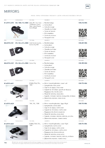 Spare parts cross-references