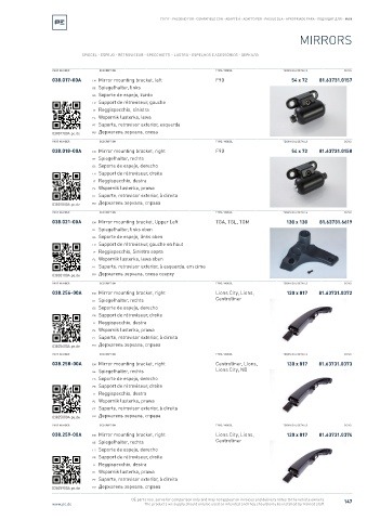 Spare parts cross-references