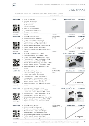 Spare parts cross-references