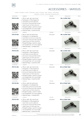 Spare parts cross-references