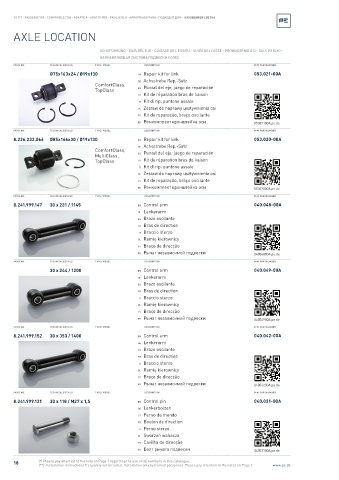 Spare parts cross-references