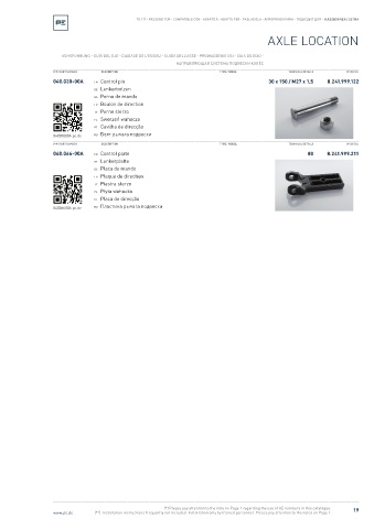 Spare parts cross-references