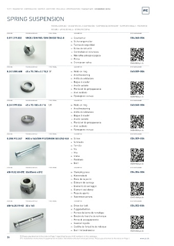 Spare parts cross-references