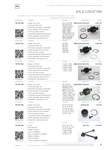 Spare parts cross-references