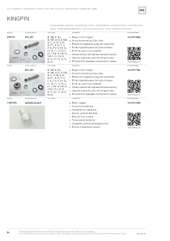 Spare parts cross-references