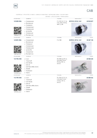 Spare parts cross-references