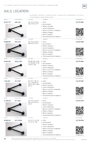 Spare parts cross-references