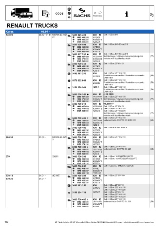 Catalogs auto parts for car and truck