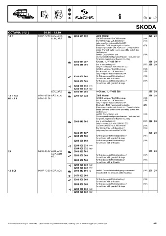 Catalogs auto parts for car and truck