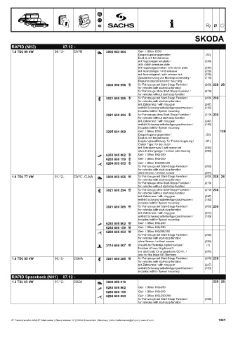 Catalogs auto parts for car and truck