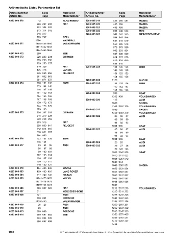 Catalogs auto parts for car and truck