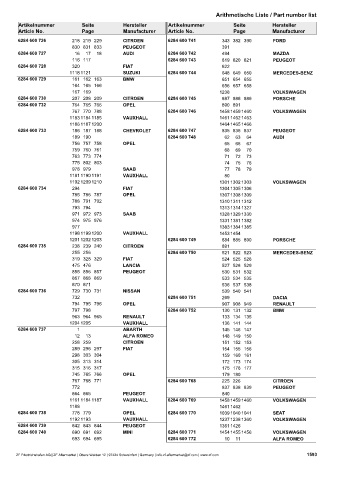 Catalogs auto parts for car and truck