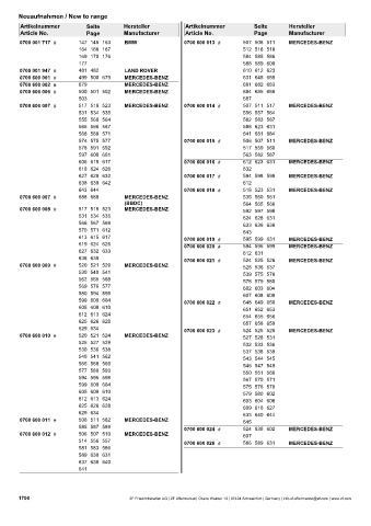 Catalogs auto parts for car and truck