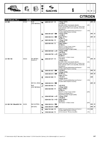 Catalogs auto parts for car and truck