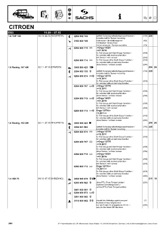 Catalogs auto parts for car and truck