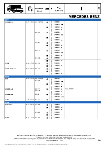 Catalogs auto parts for car and truck