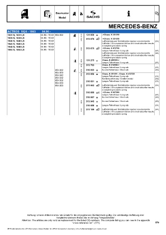 Catalogs auto parts for car and truck