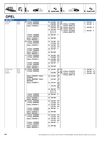 Catalogs auto parts for car and truck