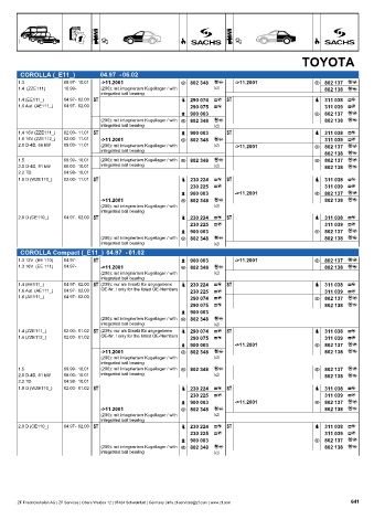 Catalogs auto parts for car and truck