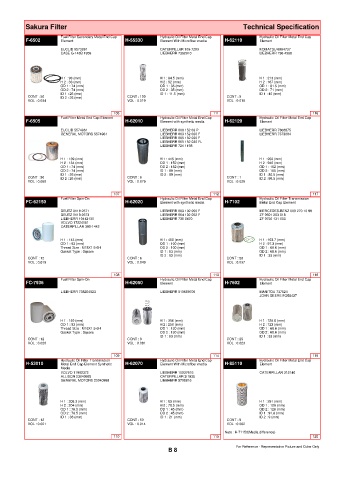 Spare parts cross-references