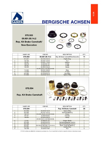 Catalogs auto parts for car and truck