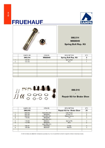 Catalogs auto parts for car and truck