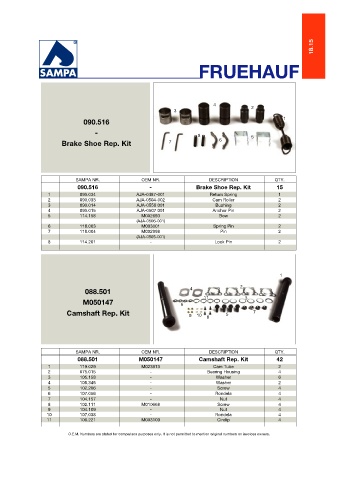 Catalogs auto parts for car and truck