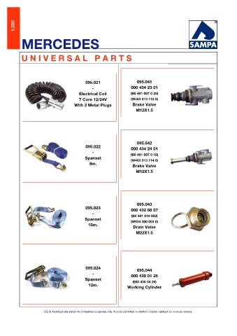 Catalogs auto parts for car and truck