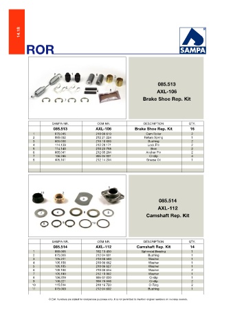 Catalogs auto parts for car and truck