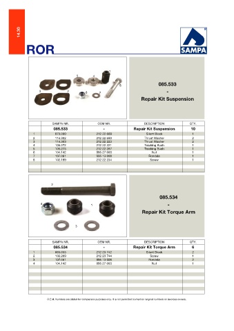 Catalogs auto parts for car and truck