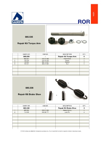 Catalogs auto parts for car and truck