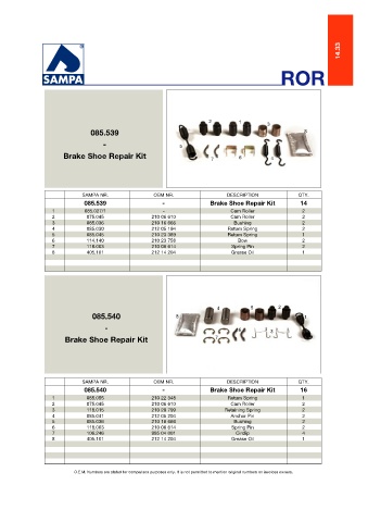 Catalogs auto parts for car and truck