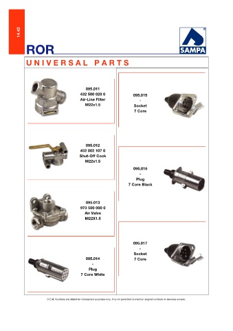 Catalogs auto parts for car and truck